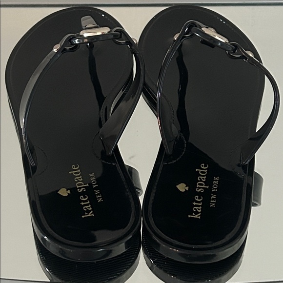 🆕 KATE SPADE Kendall Jelly T-Strap Sandal Black Size 8 Women’s NWT - Picture 11 of 16